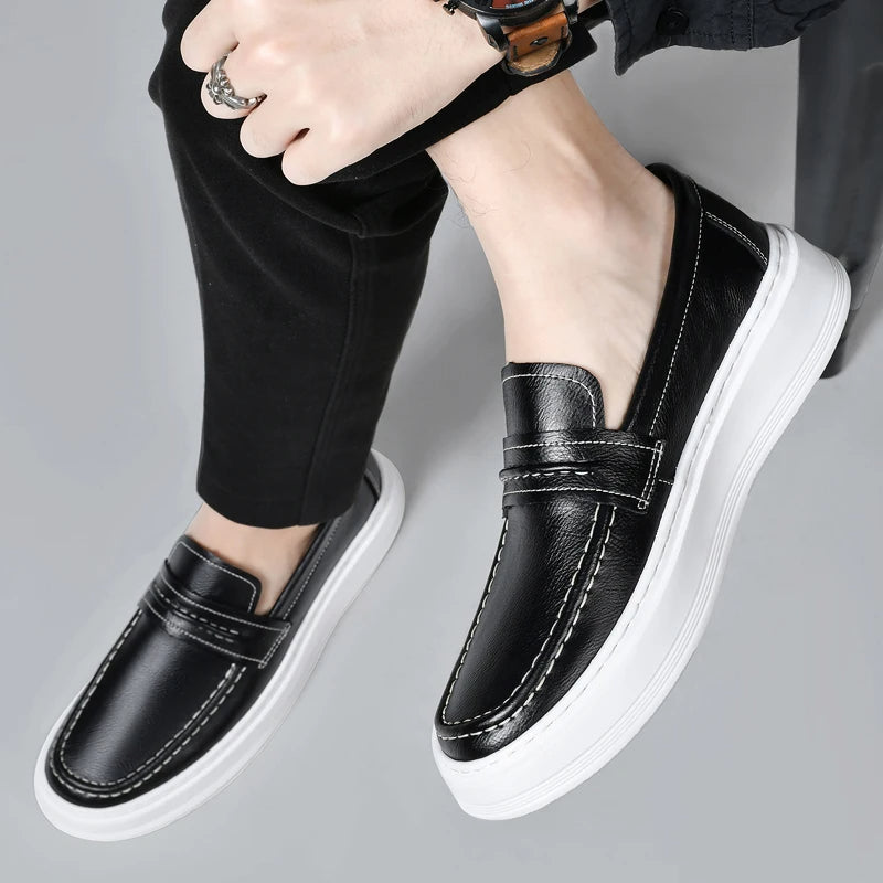 Scarpe da barca in pelle