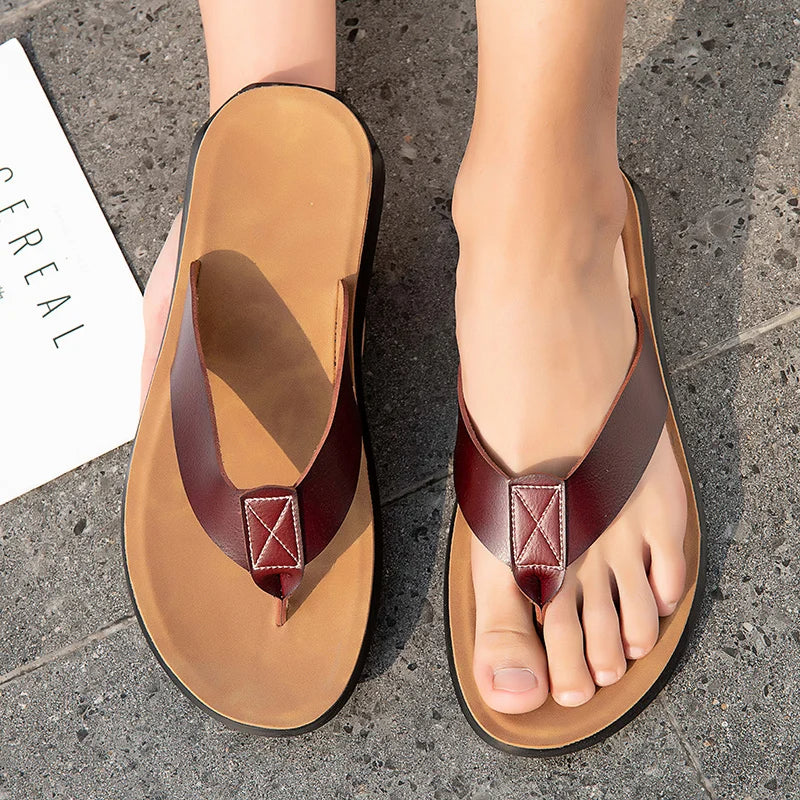 Sandali casual in pelle