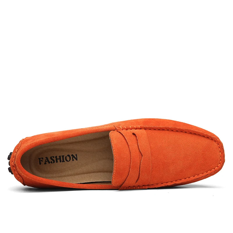 Mocassini casual in pelle scamosciata