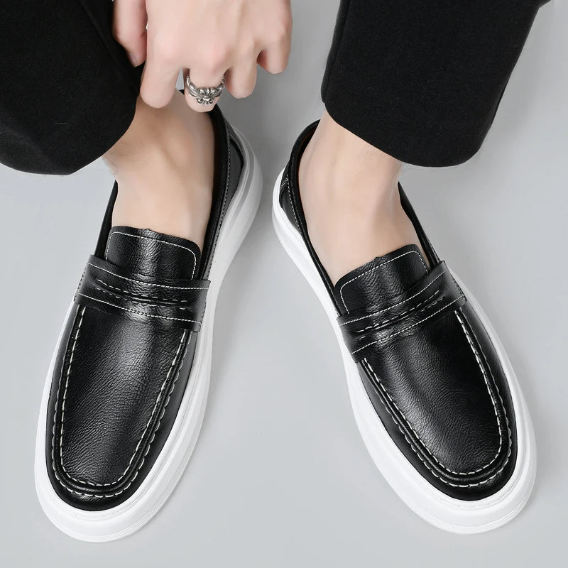 Scarpe da barca in pelle