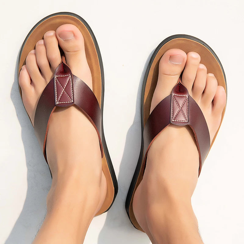 Sandali casual in pelle