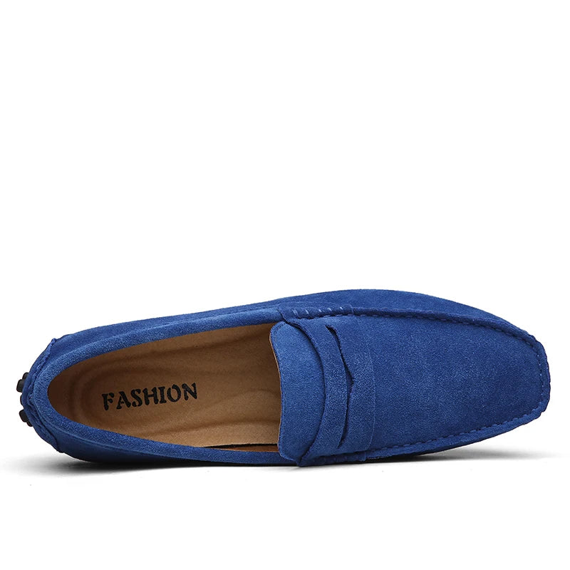 Mocassini casual in pelle scamosciata