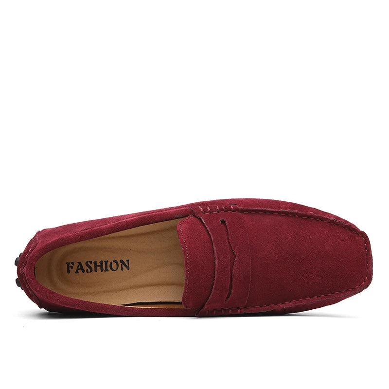 Mocassini casual in pelle scamosciata