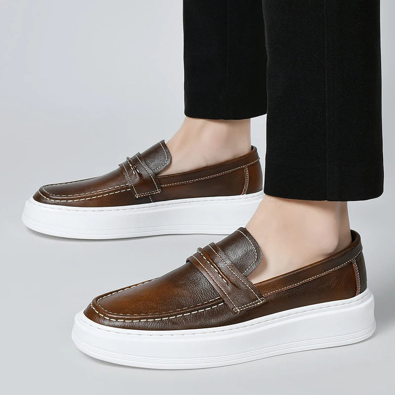 Scarpe da barca in pelle