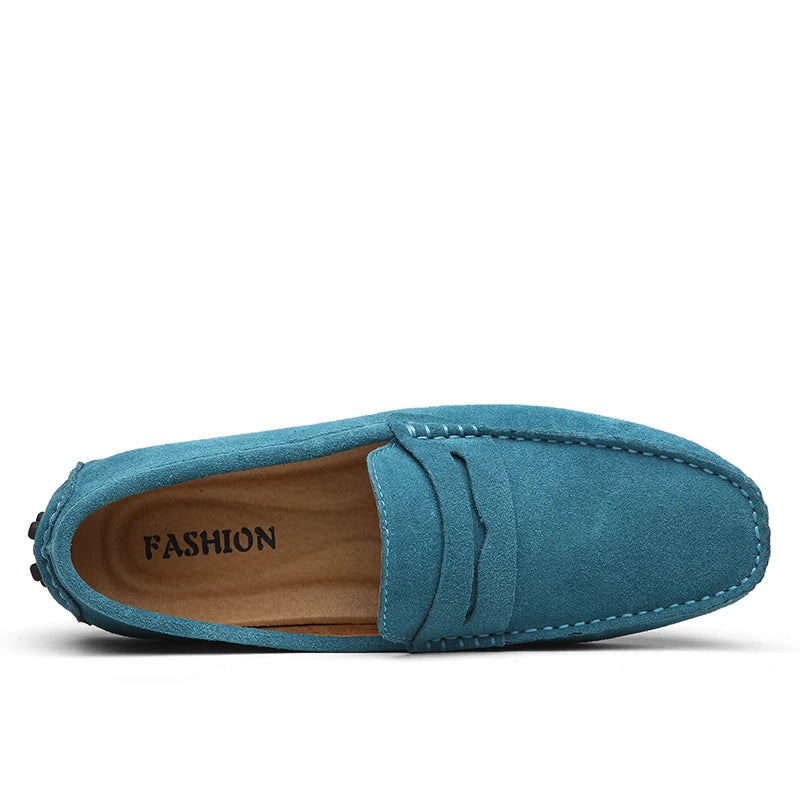 Mocassini casual in pelle scamosciata