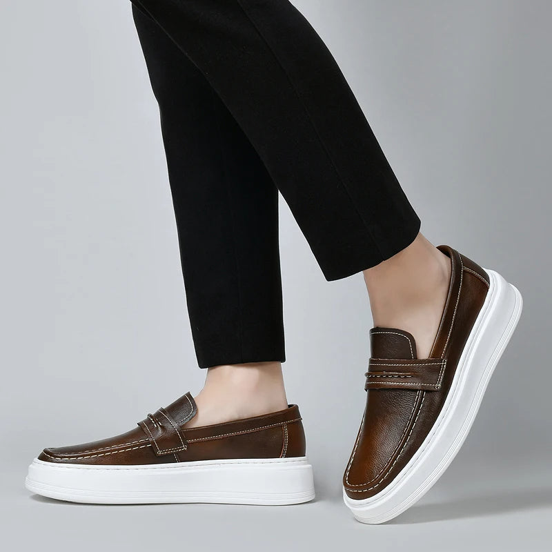 Scarpe da barca in pelle