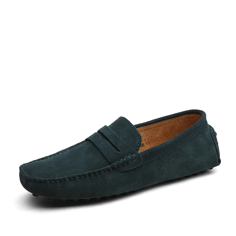 Mocassini casual in pelle scamosciata
