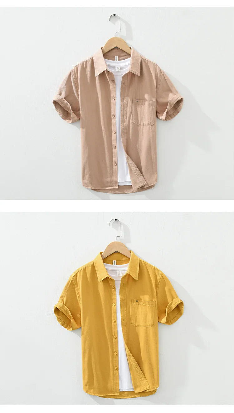 Camicia in cotone a maniche corte