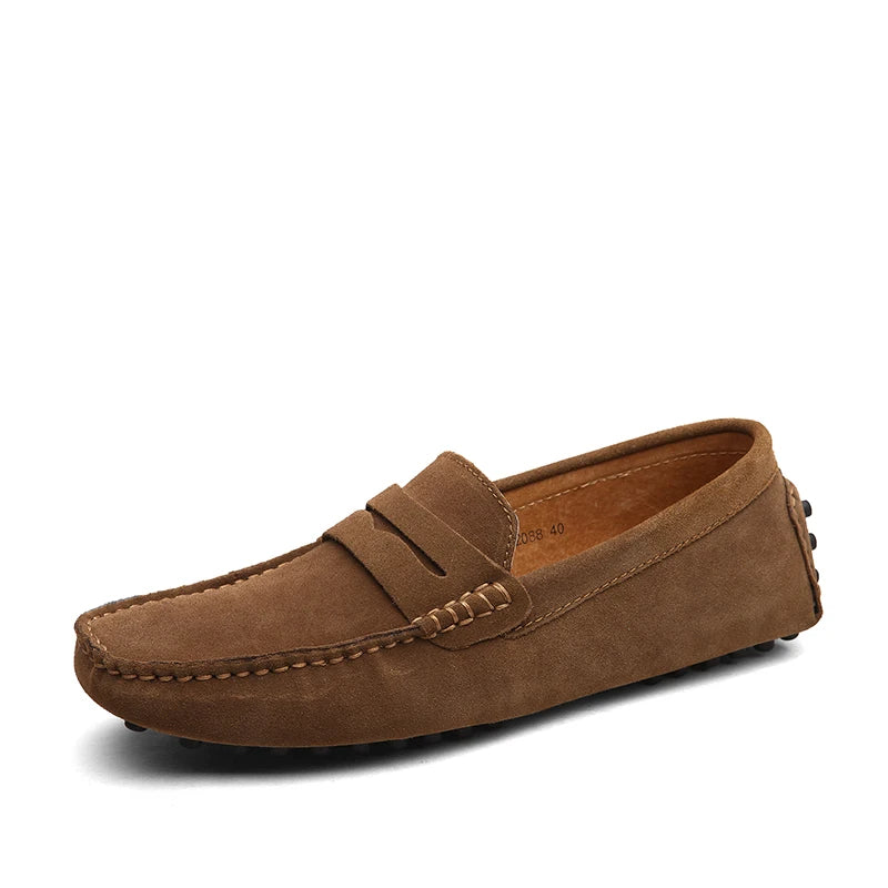 Mocassini casual in pelle scamosciata