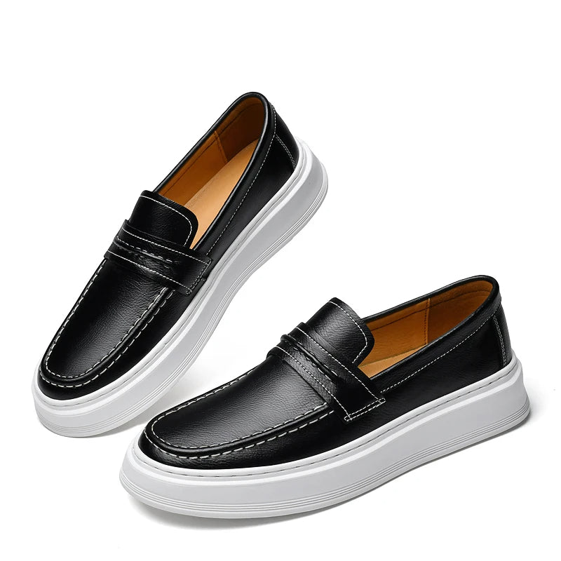 Scarpe da barca in pelle