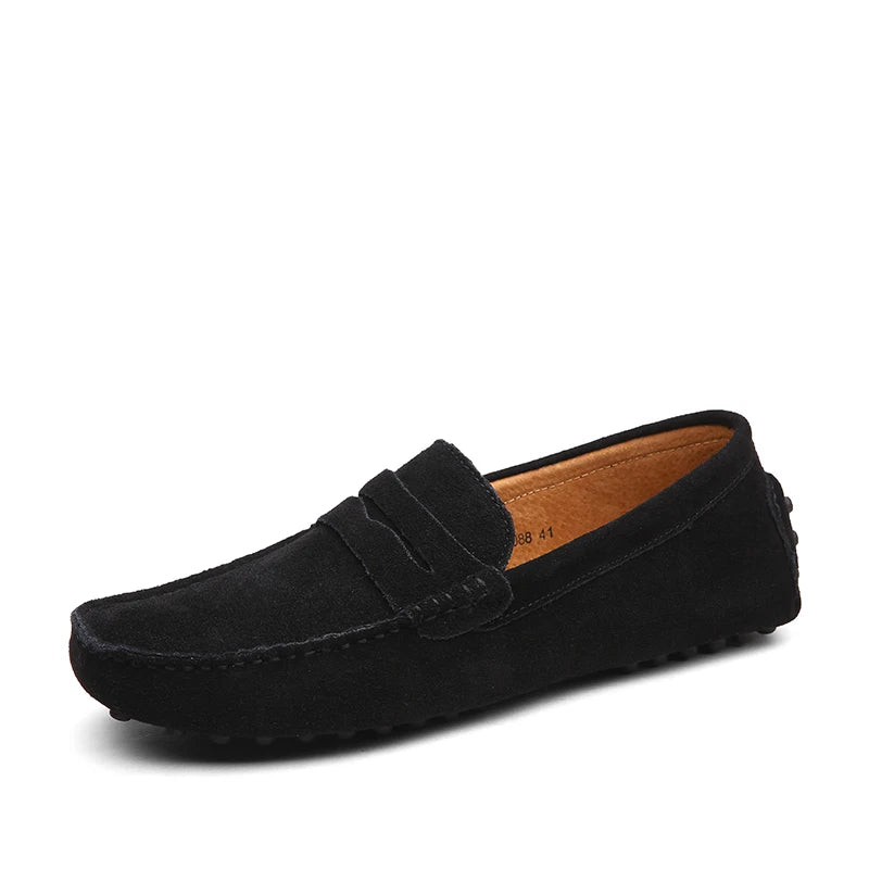 Mocassini casual in pelle scamosciata