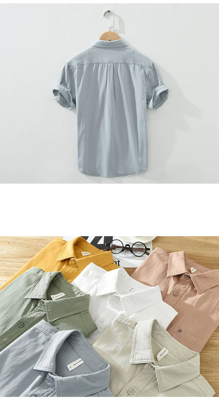 Camicia in cotone a maniche corte