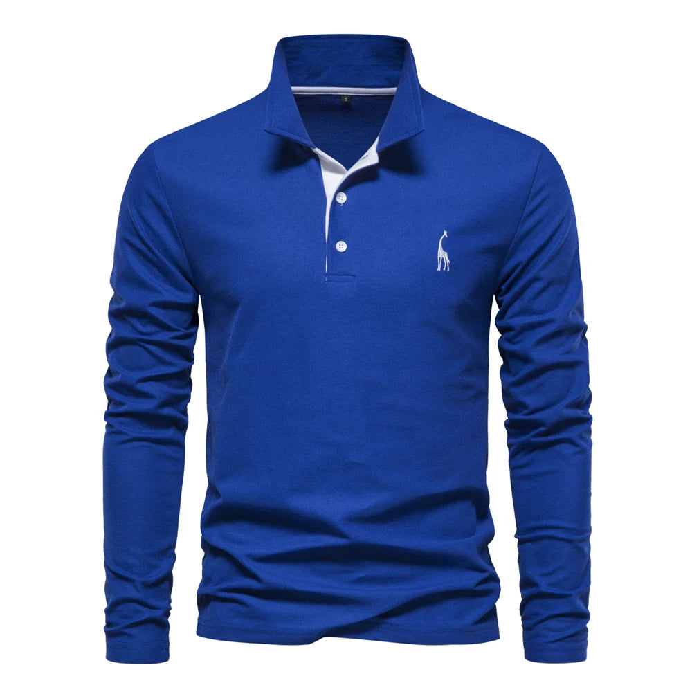 Polo casual a maniche lunghe