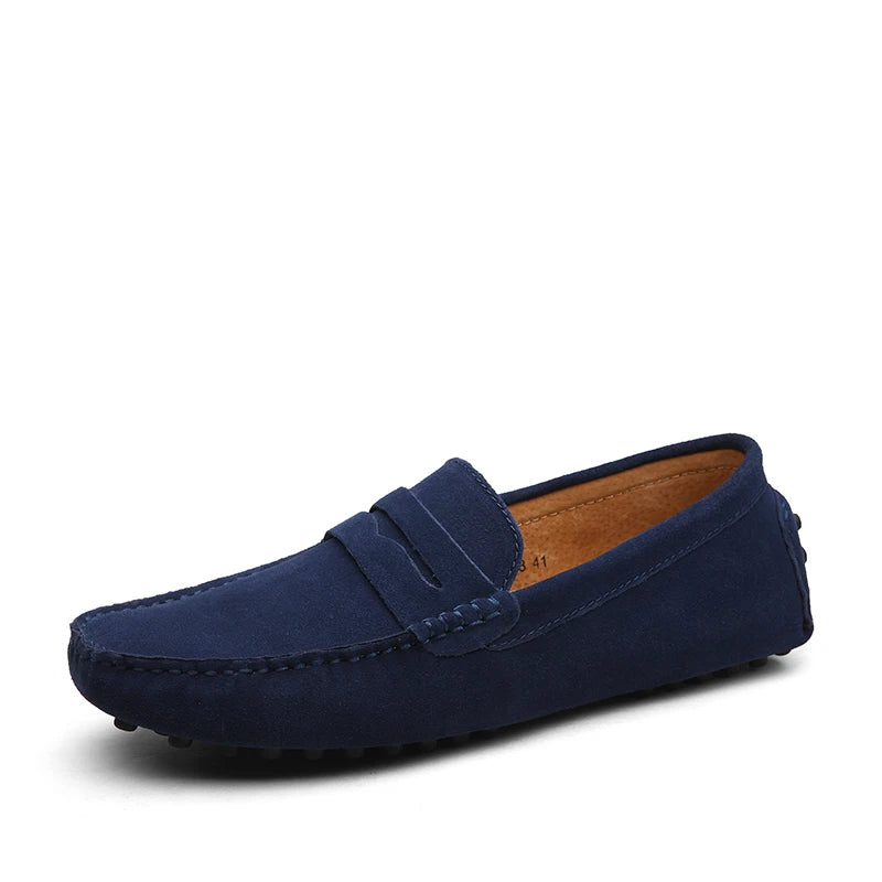 Mocassini casual in pelle scamosciata