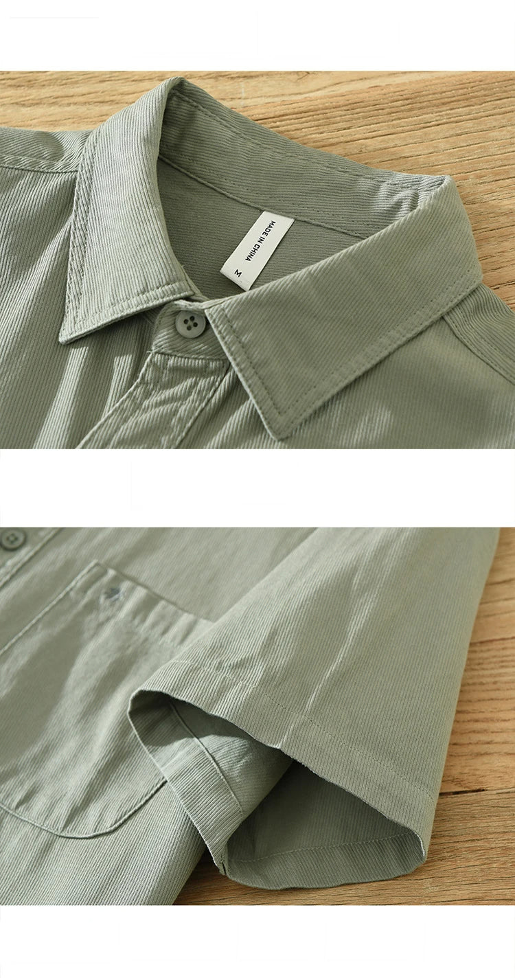 Camicia in cotone a maniche corte
