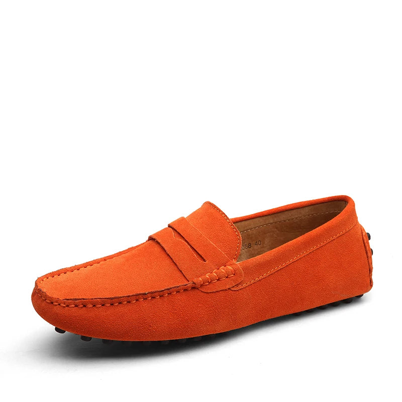 Mocassini casual in pelle scamosciata