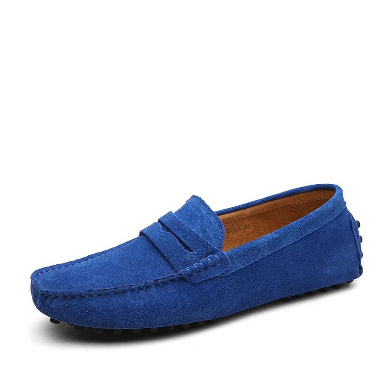 Mocassini casual in pelle scamosciata
