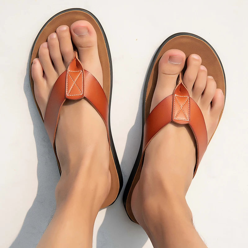 Sandali casual in pelle