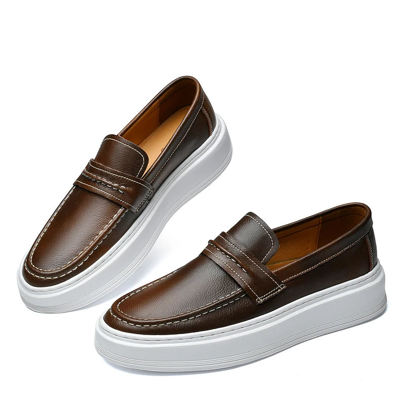 Scarpe da barca in pelle