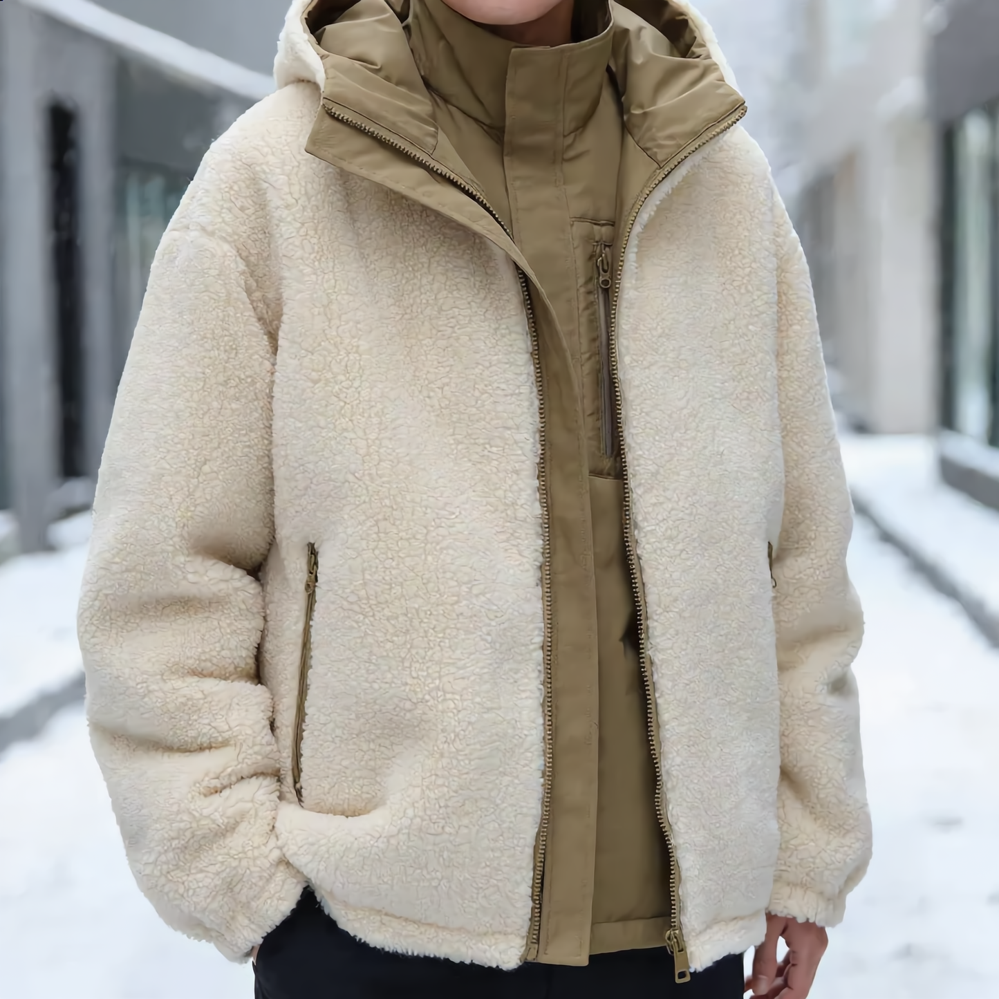 Elegante giacca reversibile