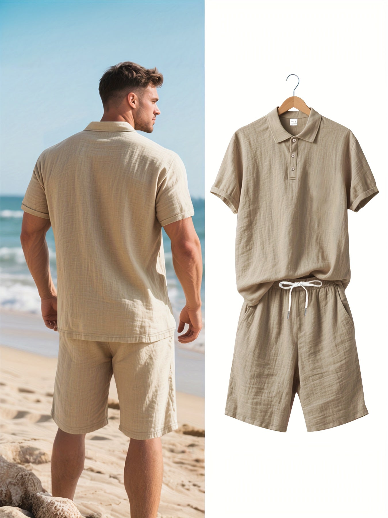 Set da uomo in lino