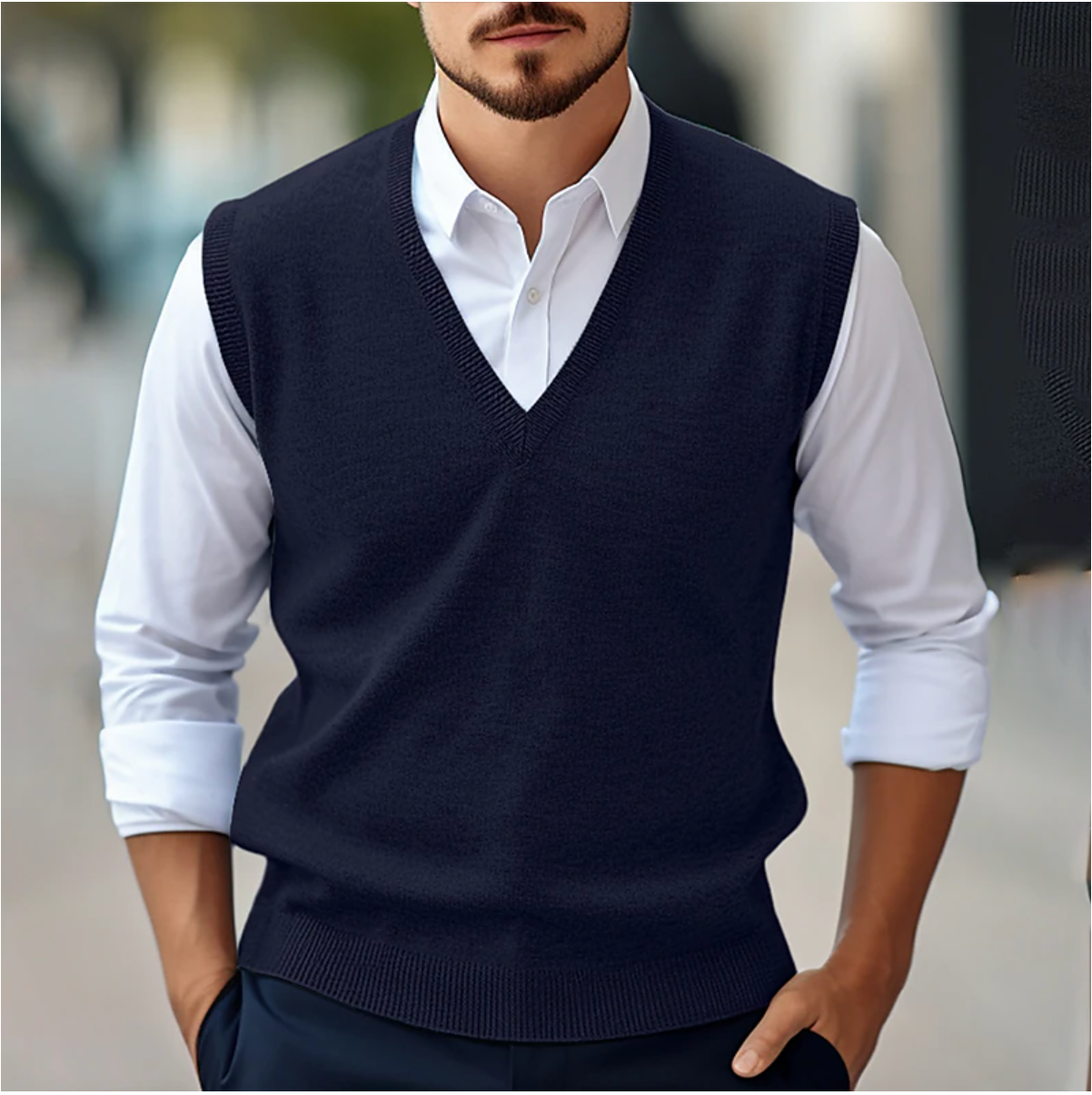 Maglione senza maniche