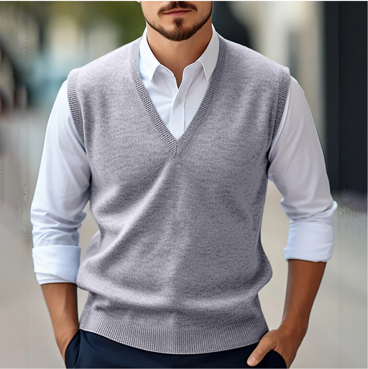 Maglione senza maniche
