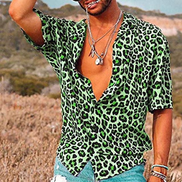 Camicia con stampa leopardo