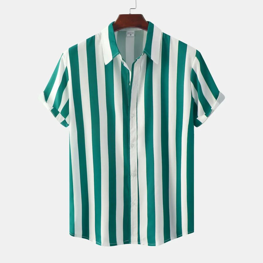 Camicia estiva a righe traspirante