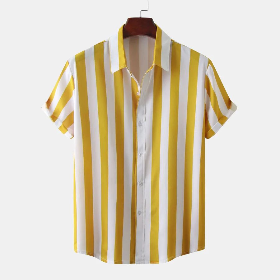 Camicia estiva a righe traspirante