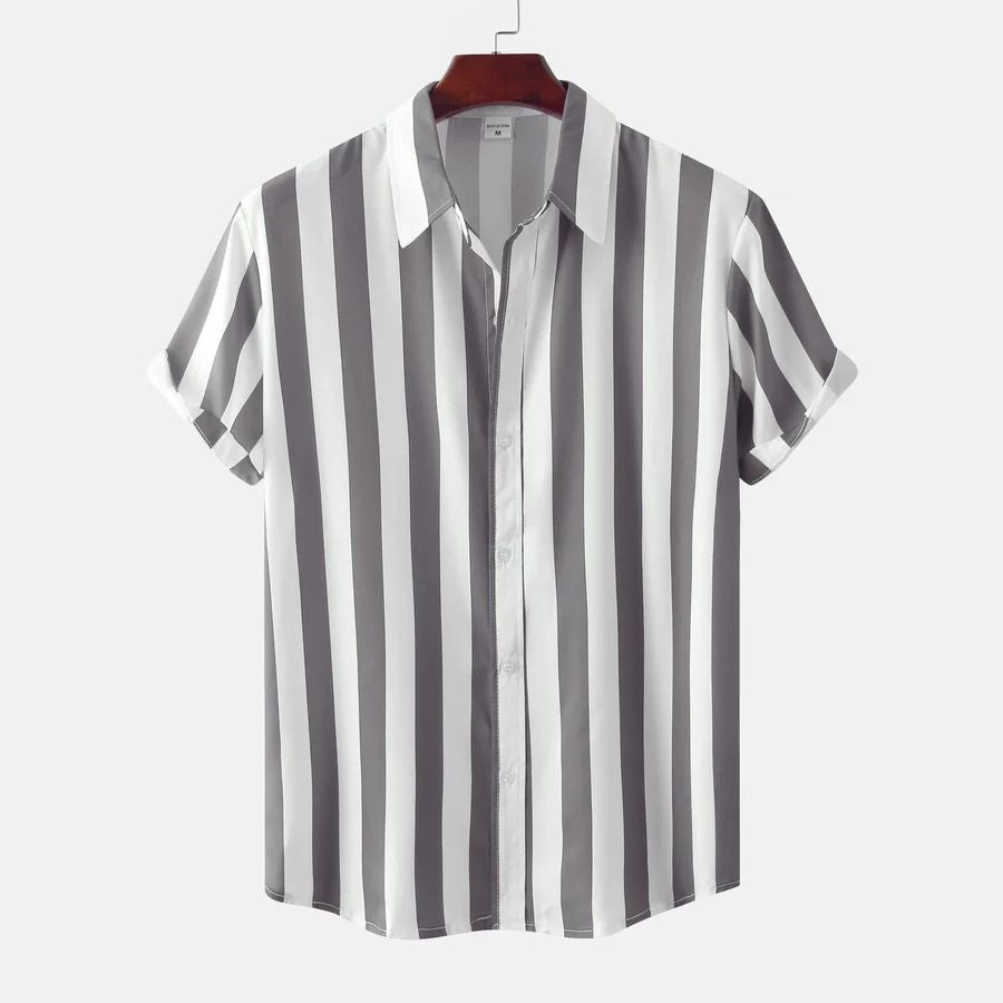 Camicia estiva a righe traspirante