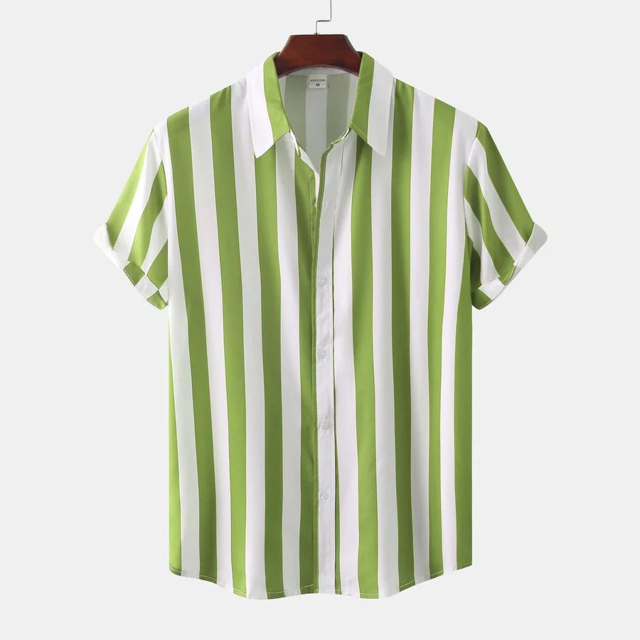 Camicia estiva a righe traspirante