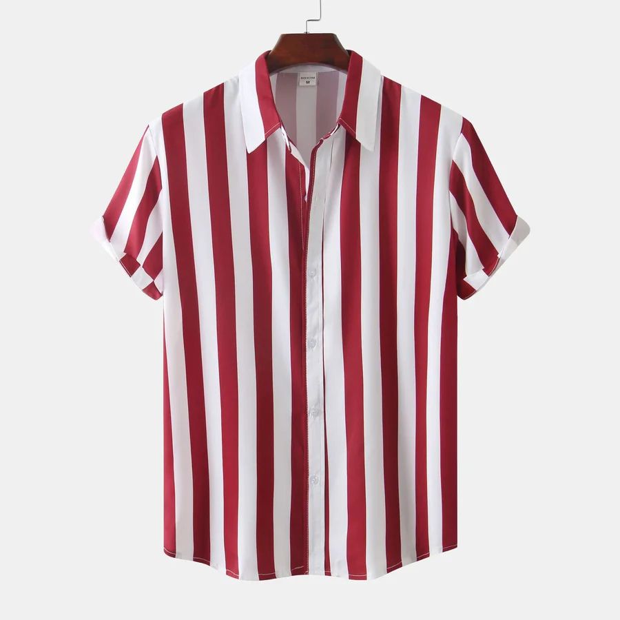 Camicia estiva a righe traspirante
