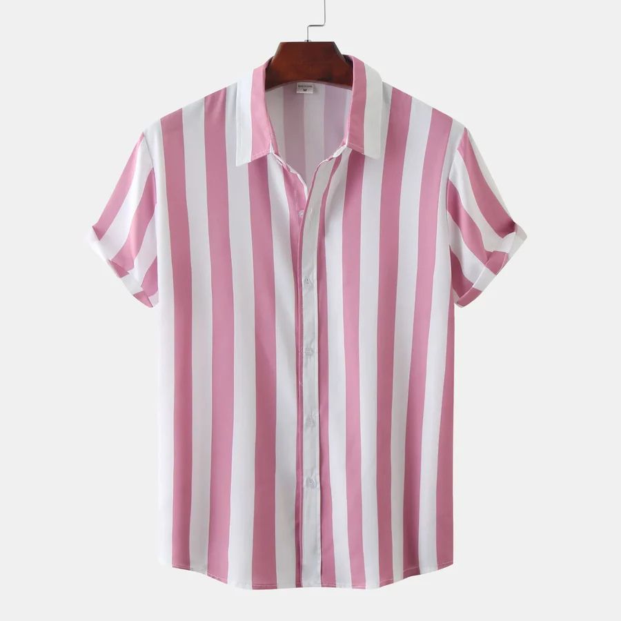 Camicia estiva a righe traspirante
