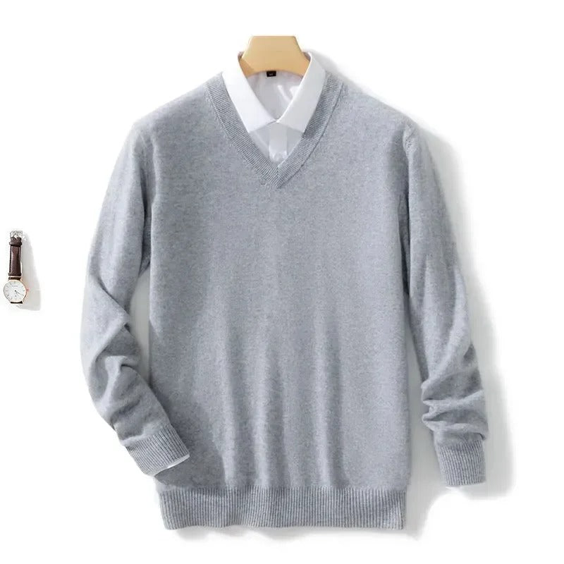 Maglione elegante con scollo a V