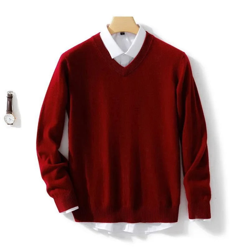 Maglione elegante con scollo a V