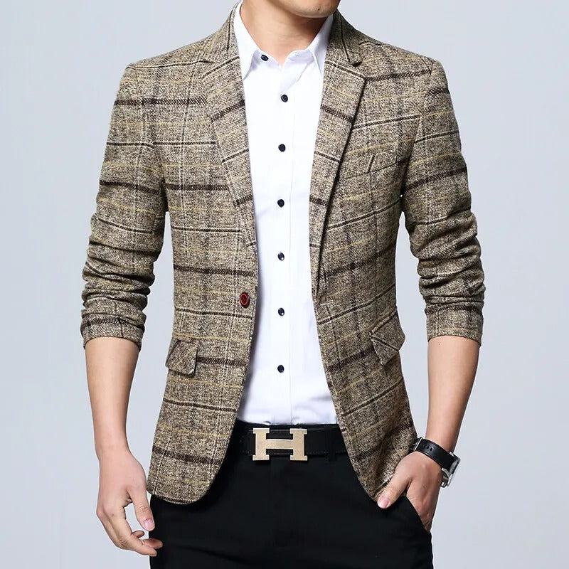 Blazer elegante a scacchi