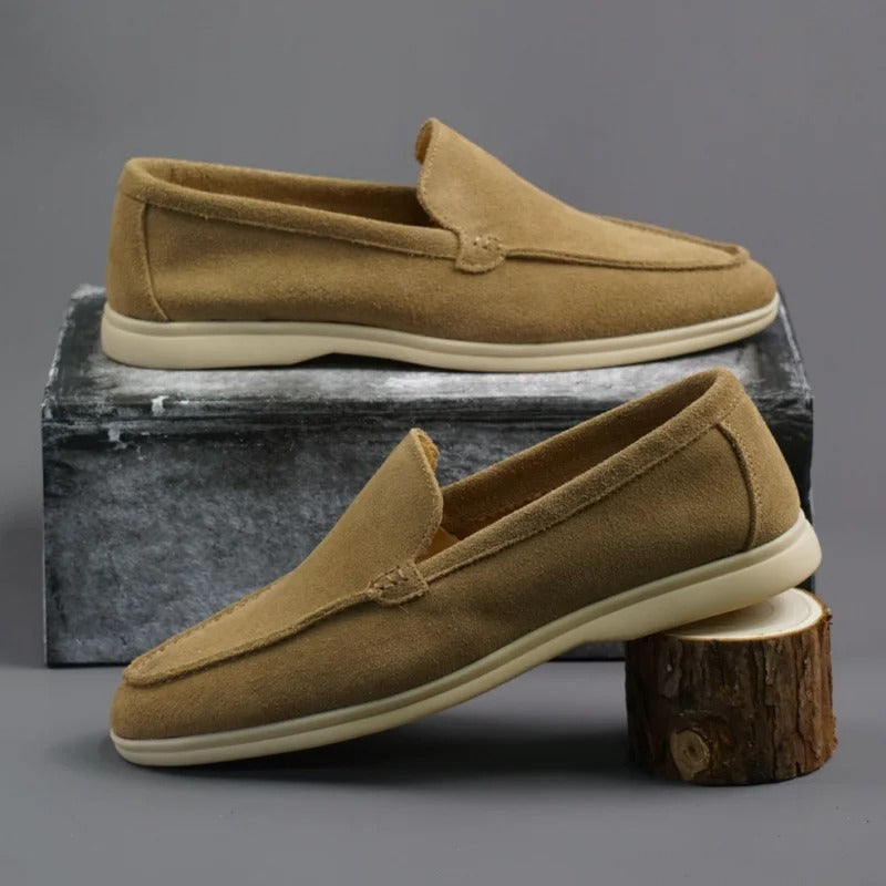 Mocassini in pelle scamosciata premium