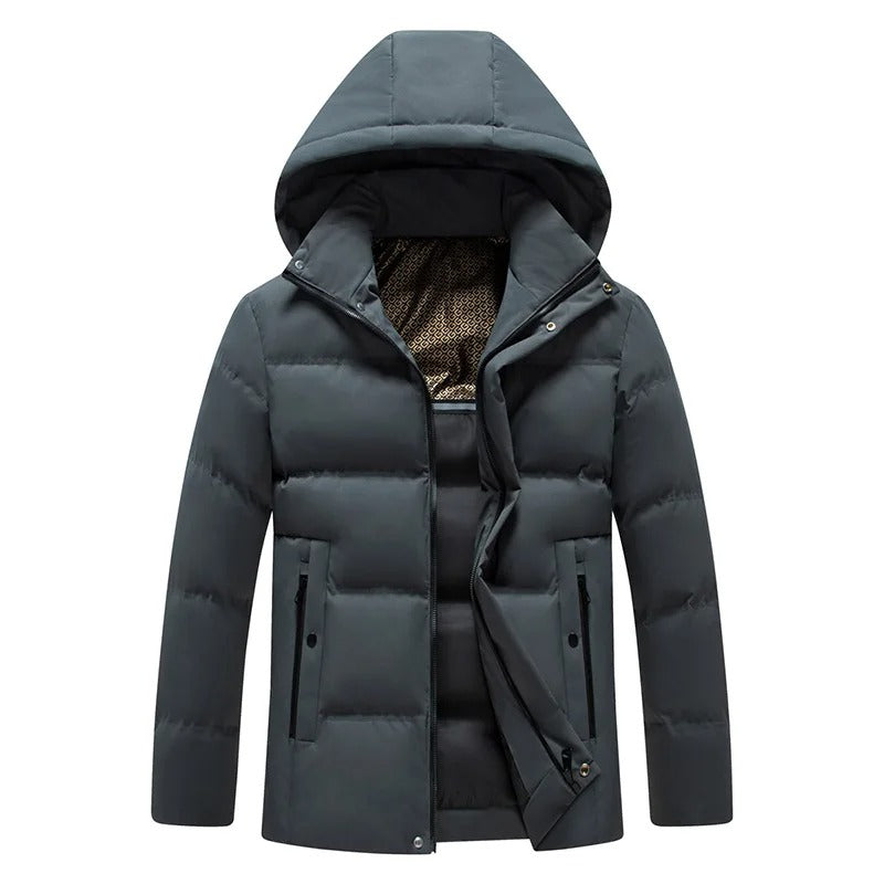 Elegante giacca in pile con cappuccio