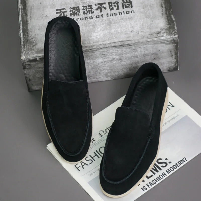 Mocassini in pelle scamosciata premium