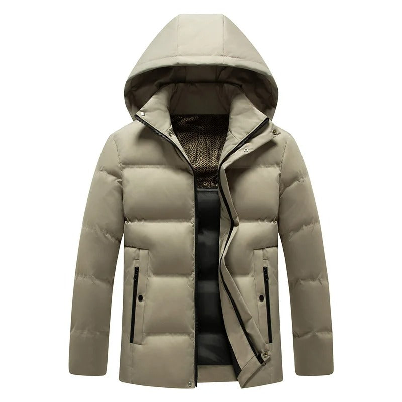 Elegante giacca in pile con cappuccio