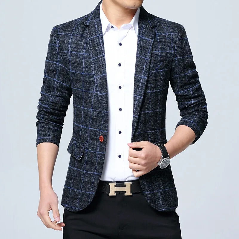 Blazer elegante a scacchi