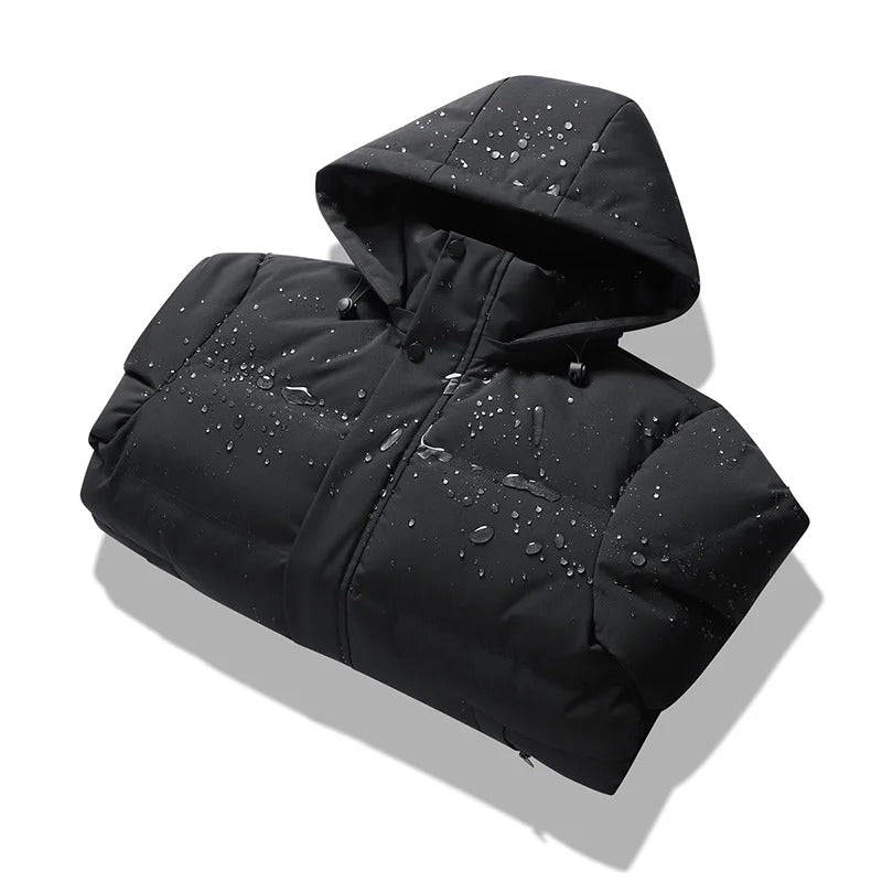 Elegante giacca in pile con cappuccio
