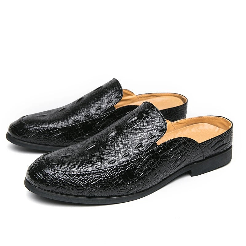 Scarpe eleganti con stampa coccodrillo