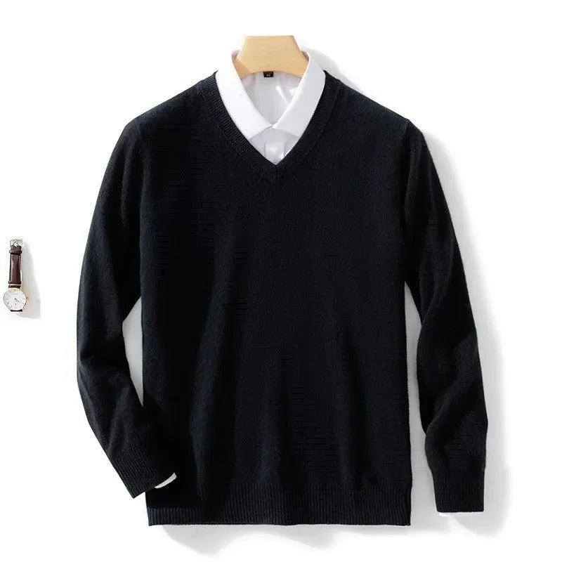 Maglione elegante con scollo a V