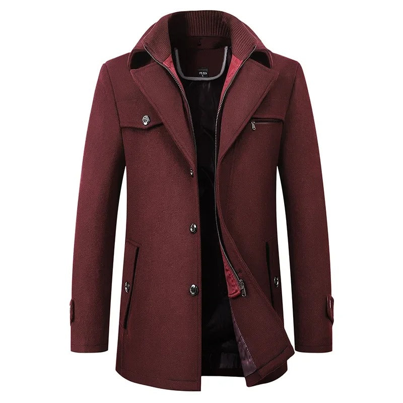 Elegante giacca invernale in lana