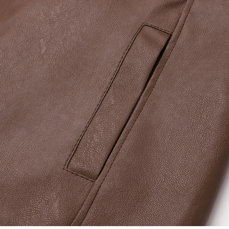 Giacca di pelle vintage foderata in pile