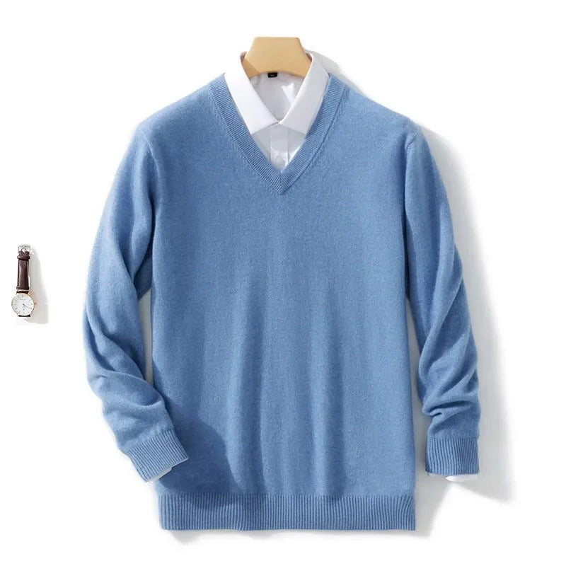 Maglione elegante con scollo a V
