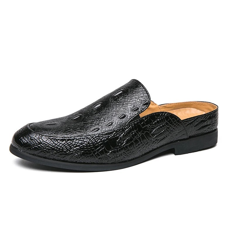 Scarpe eleganti con stampa coccodrillo