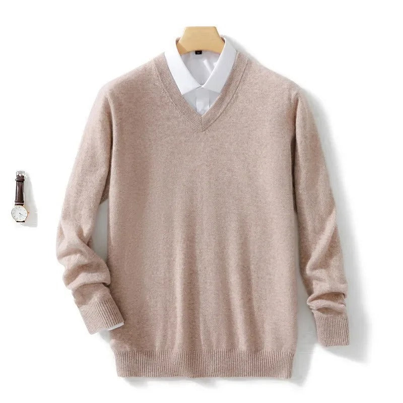 Maglione elegante con scollo a V